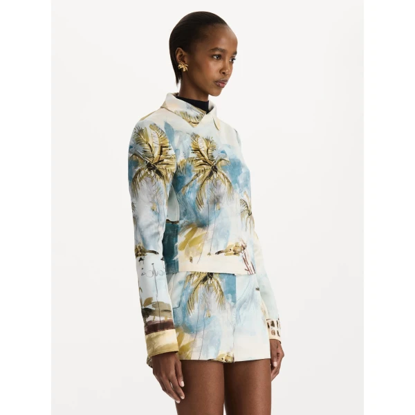 Oscar de la Renta Dominican Landscape Shorts - Shorts - American Luxury Evening Wear at Luxury Shoes 