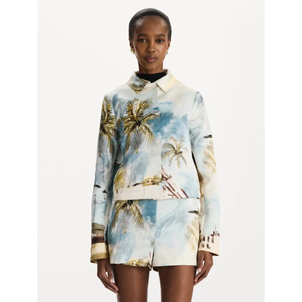 Oscar de la Renta Dominican Landscape Shorts - Shorts - American Luxury Evening Wear at Luxury Shoes 