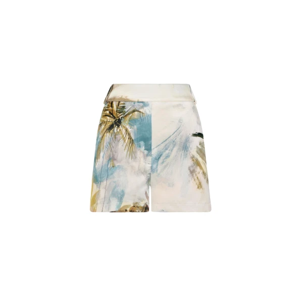 Oscar de la Renta Dominican Landscape Shorts - Shorts - American Luxury Evening Wear at Luxury Shoes 
