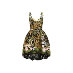 Oscar de la Renta Dominican Mixed-Floral Guipure High-Low Dress - Dresses - American Luxury Evening Wear at Luxury Shoes 