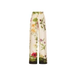 Oscar de la Renta Dominican Mixed-Floral Wide Leg Pant - Pants - American Luxury Evening Wear at Luxury Shoes 