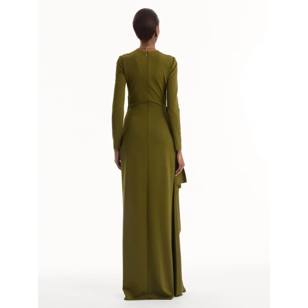 Oscar de la Renta Drape-Detail Jersey Gown - Dresses - American Luxury Evening Wear at Luxury Shoes 