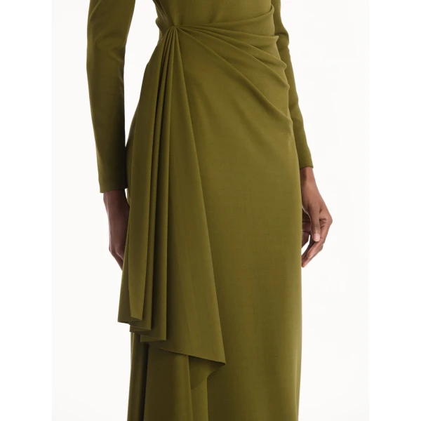 Oscar de la Renta Drape-Detail Jersey Gown - Dresses - American Luxury Evening Wear at Luxury Shoes 
