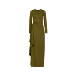 Oscar de la Renta Drape-Detail Jersey Gown - Dresses - American Luxury Evening Wear at Luxury Shoes 