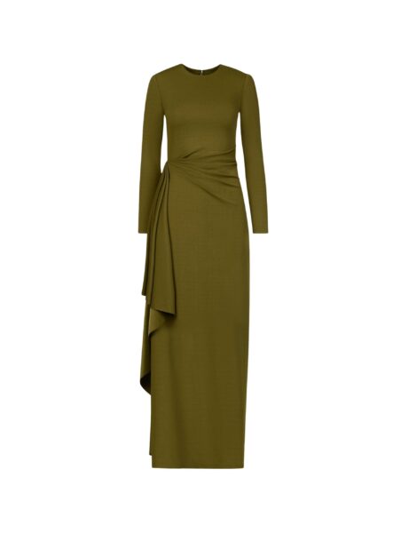Oscar de la Renta Drape-Detail Jersey Gown - Dresses - American Luxury Evening Wear at Luxury Shoes 