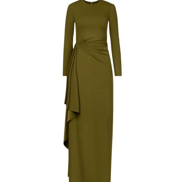 Oscar de la Renta Drape-Detail Jersey Gown - Dresses - American Luxury Evening Wear at Luxury Shoes 