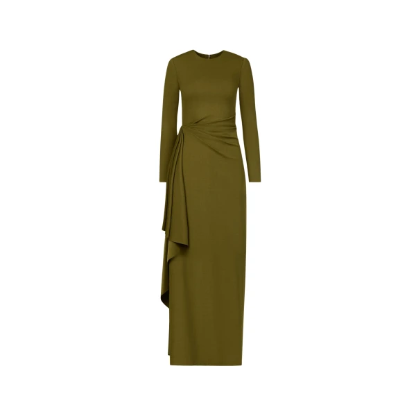 Oscar de la Renta Drape-Detail Jersey Gown - Dresses - American Luxury Evening Wear at Luxury Shoes 