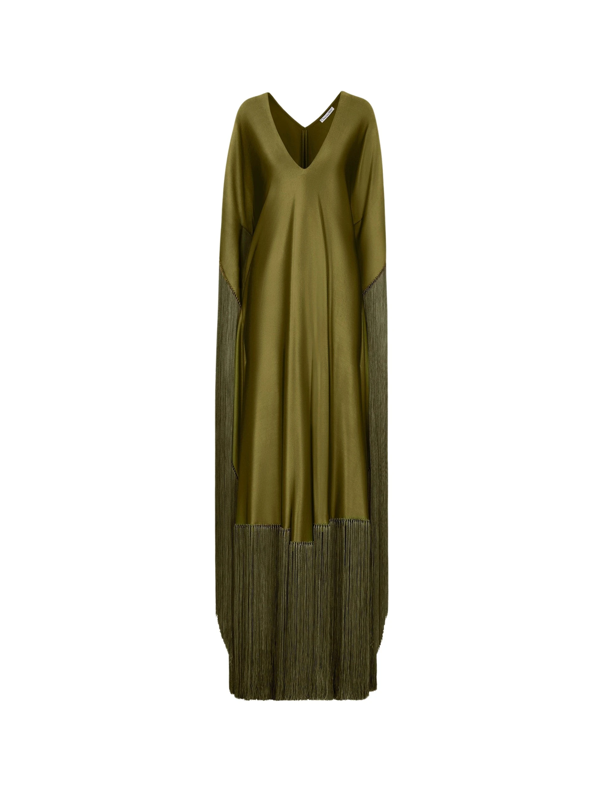 Oscar-de-la-Renta-Fringe-Jersey-Caftan70576_nobg Oscar de la Renta Fringe Jersey Caftan - Kimono - American Luxury Evening Wear at Luxury Shoes