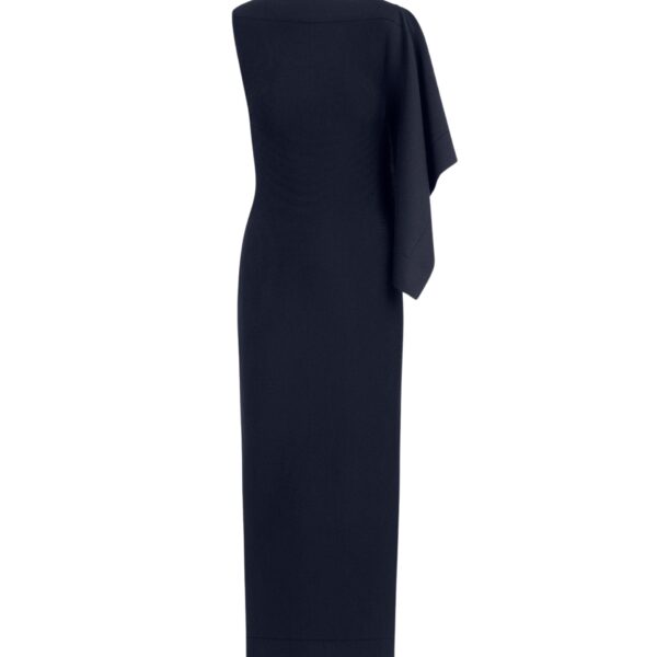 Oscar de la Renta Hibiscus Brooch Knit Dress - Dresses - American Luxury Evening Wear at Luxury Shoes 