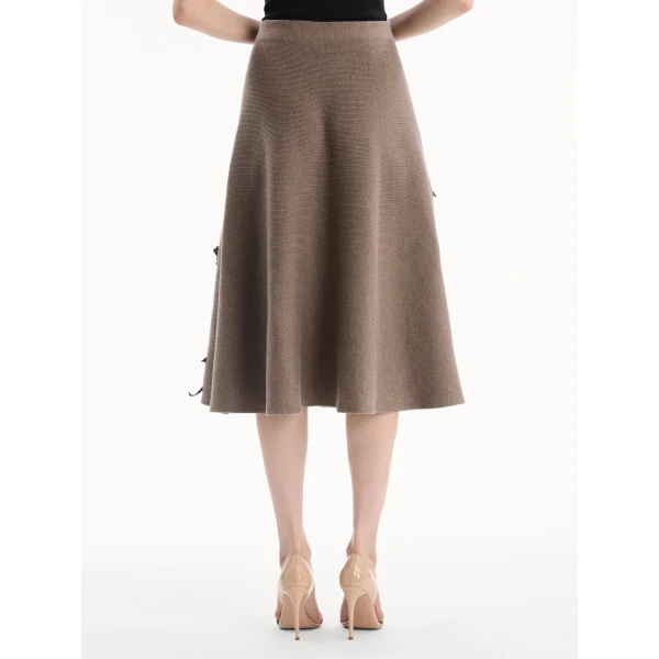 Oscar de la Renta Hibiscus Embroidered Knit Skirt - Skirts - American Luxury Evening Wear at Luxury Shoes 