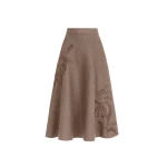 Oscar de la Renta Hibiscus Embroidered Knit Skirt - Skirts - American Luxury Evening Wear at Luxury Shoes 