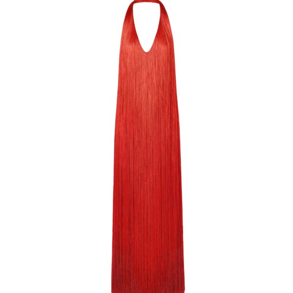 Oscar de la Renta Ombré Fringe Gown - Dresses - American Luxury Evening Wear at Luxury Shoes 