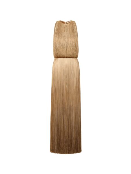 Oscar de la Renta Ombré Fringe Sleeveless Gown - Dresses - American Luxury Evening Wear at Luxury Shoes 