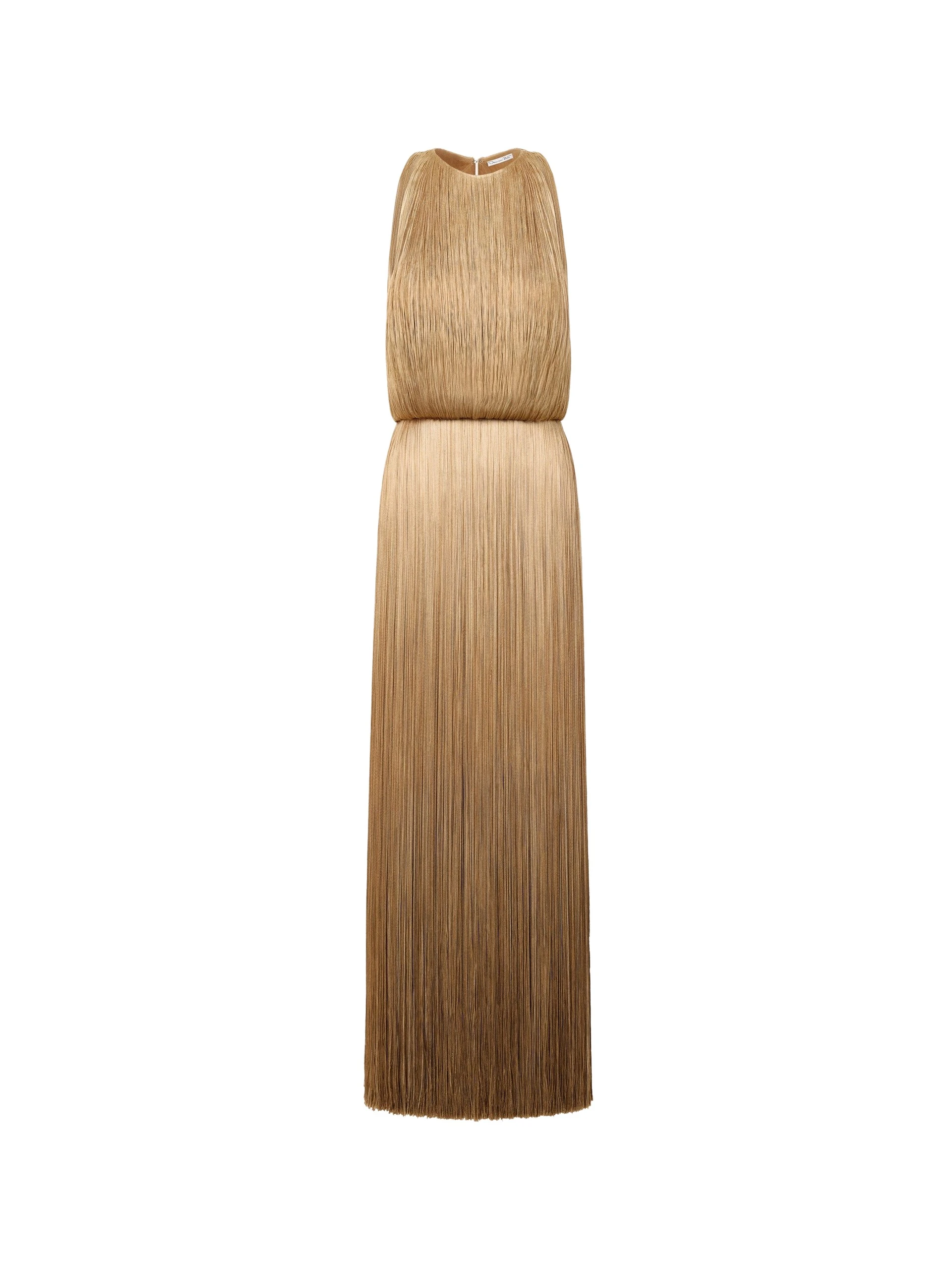 Oscar-de-la-Renta-Ombre-Fringe-Sleeveless-Gown14884_nobg Oscar de la Renta Ombré Fringe Sleeveless Gown - Dresses - American Luxury Evening Wear at Luxury Shoes