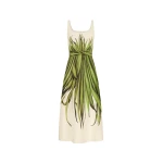 Oscar de la Renta Palm Leaves Cotton Poplin Dress - Dresses - American Luxury Evening Wear at Luxury Shoes 