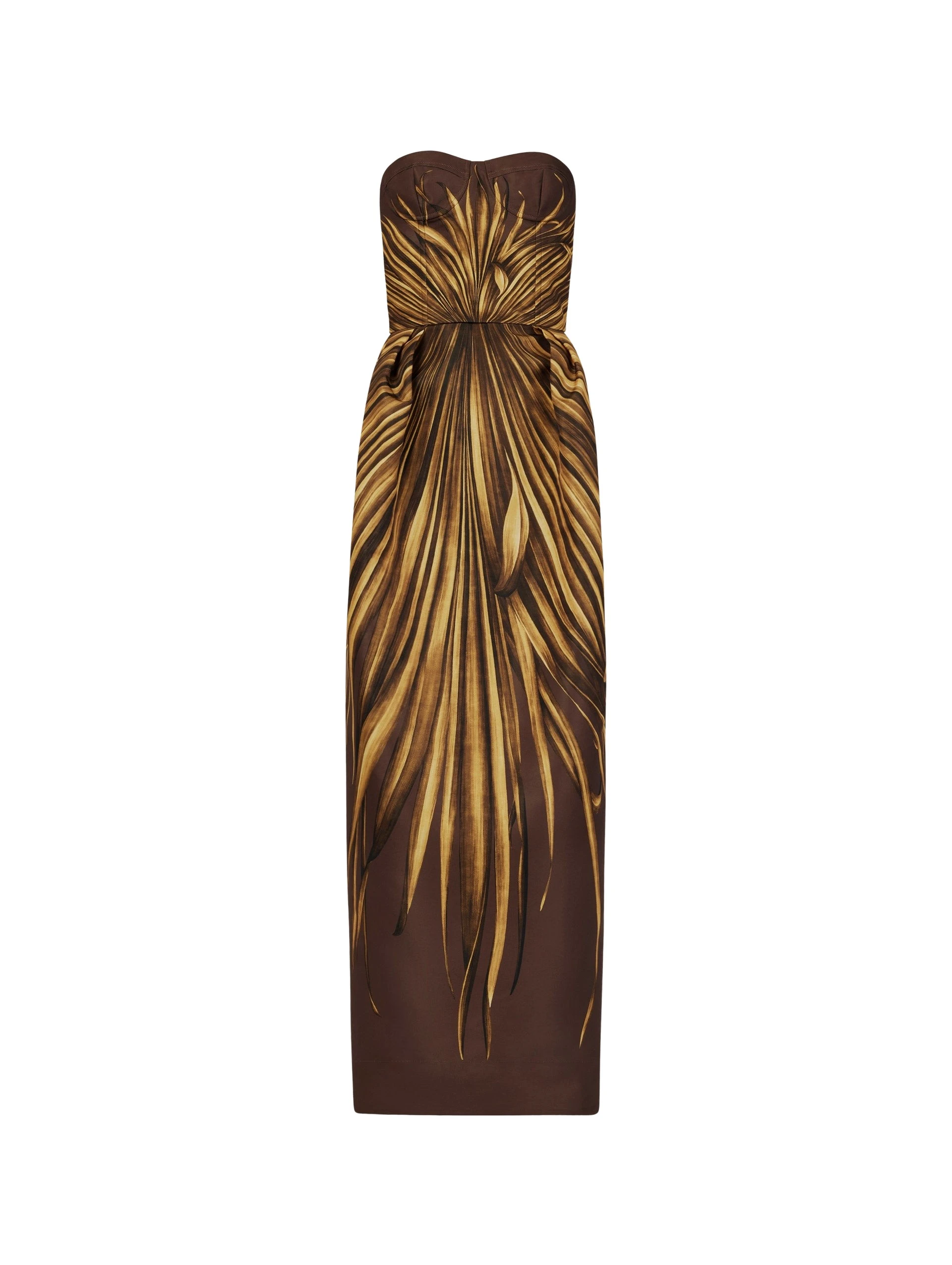 Oscar-de-la-Renta-Palm-Leaves-Faille-Gown67644_nobg Oscar de la Renta Palm Leaves Faille Gown - Dresses - American Luxury Evening Wear at Luxury Shoes
