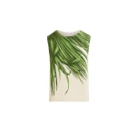 Oscar de la Renta Palm Leaves Tank - Tops - American Luxury Evening Wear at Luxury Shoes 