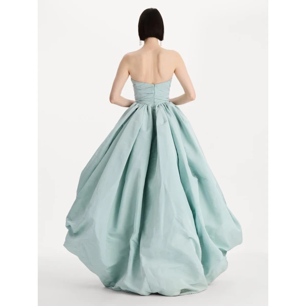 Oscar de la Renta Silk Faille High-Low Gown - Dresses - American Luxury Evening Wear at Luxury Shoes 