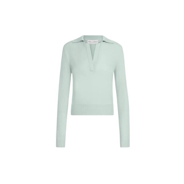 Oscar de la Renta Wool Polo Pullover - Knitwear - American Luxury Evening Wear at Luxury Shoes 