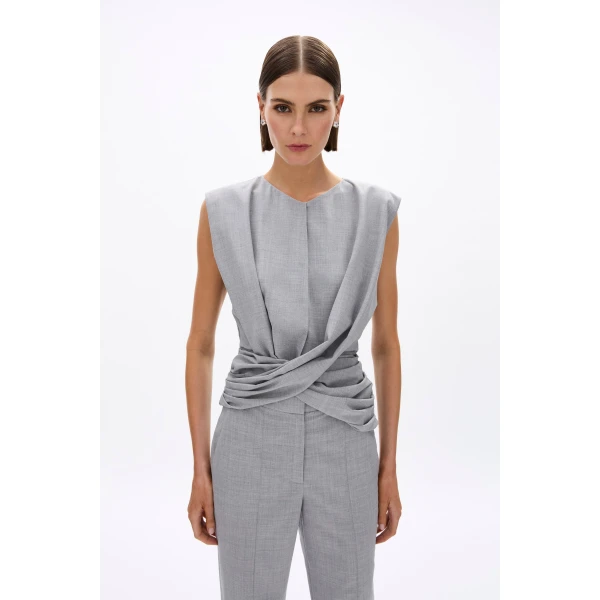 Rachel Gilbert Finley Top - Rachel Gilbert Grey - Australian Luxury Evening Wear at Luxury Shoes 