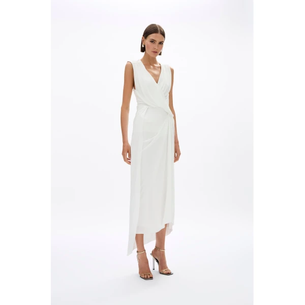 Rachel Gilbert Kingston Drape Top - Rachel Gilbert Ivory - Australian Luxury Evening Wear at Luxury Shoes 