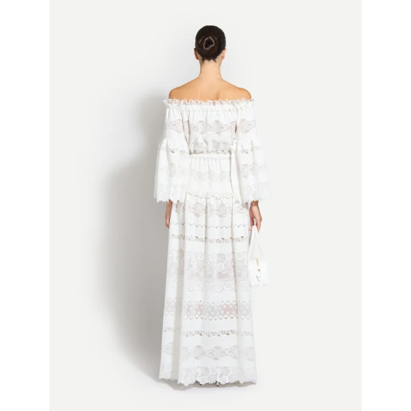 Zuhair Murad Broderie Off-Shoulder Dress - Dresses - Lebanese Haute Couture and Evening Gowns at Luxury Shoes 