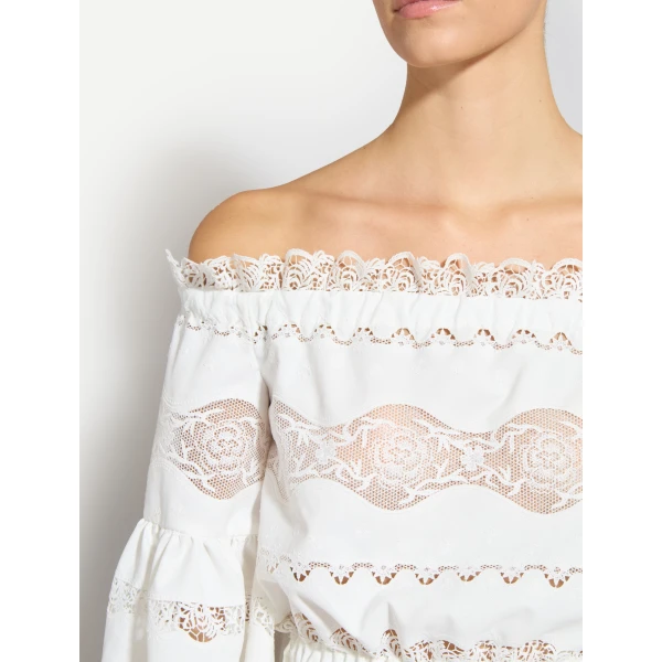 Zuhair Murad Broderie Off-Shoulder Dress - Dresses - Lebanese Haute Couture and Evening Gowns at Luxury Shoes 