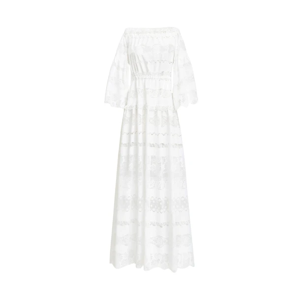 Zuhair Murad Broderie Off-Shoulder Dress - Dresses - Lebanese Haute Couture and Evening Gowns at Luxury Shoes 