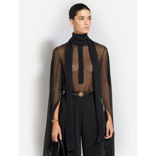 Zuhair Murad Chiffon Blouse - Tops - Lebanese Haute Couture and Evening Gowns at Luxury Shoes 