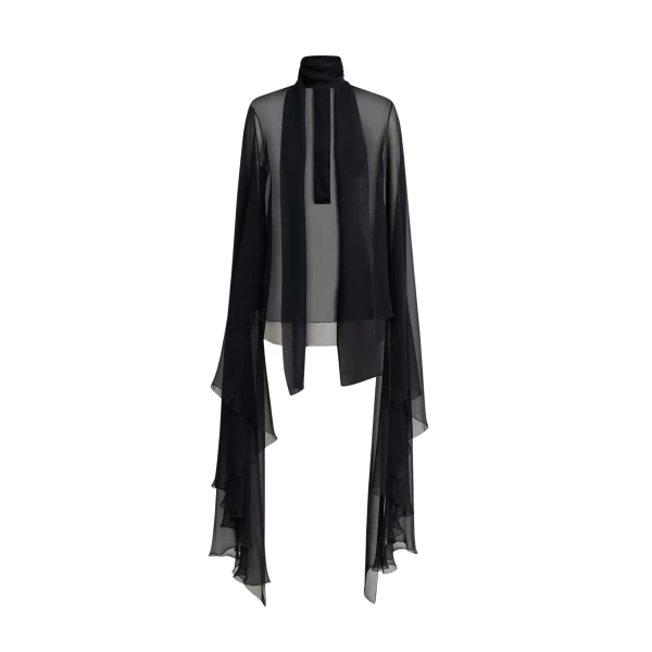 Zuhair Murad Chiffon Blouse - Tops - Lebanese Haute Couture and Evening Gowns at Luxury Shoes 