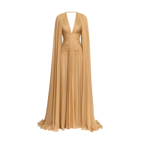 Zuhair Murad Chiffon Draped Dress - Dresses - Lebanese Haute Couture and Evening Gowns at Luxury Shoes 