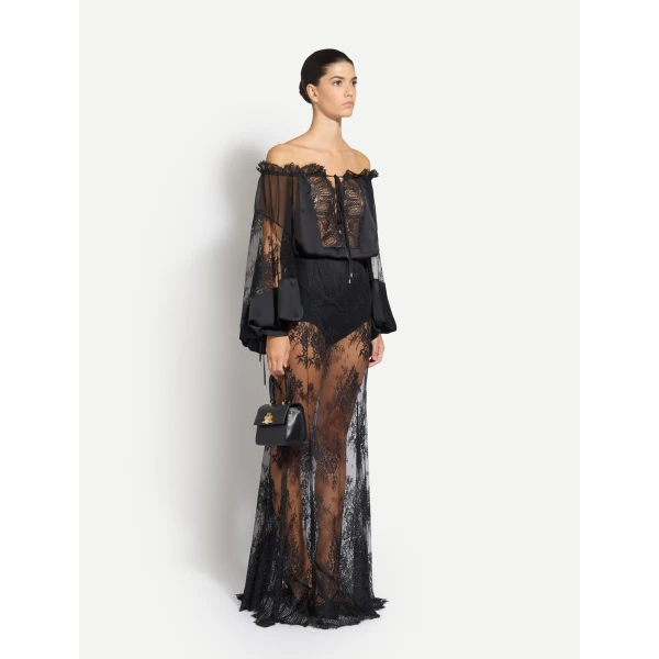 Zuhair Murad Chiffon Lace Blouse - Tops - Lebanese Haute Couture and Evening Gowns at Luxury Shoes 