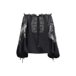 Zuhair Murad Chiffon Lace Blouse - Tops - Lebanese Haute Couture and Evening Gowns at Luxury Shoes 
