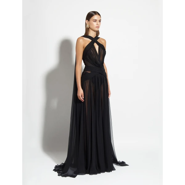 Zuhair Murad Flared Long Dress - Dresses - Lebanese Haute Couture and Evening Gowns at Luxury Shoes 