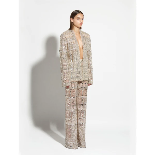 Zuhair Murad Fully Embroidered Trousers - Pants - Lebanese Haute Couture and Evening Gowns at Luxury Shoes 