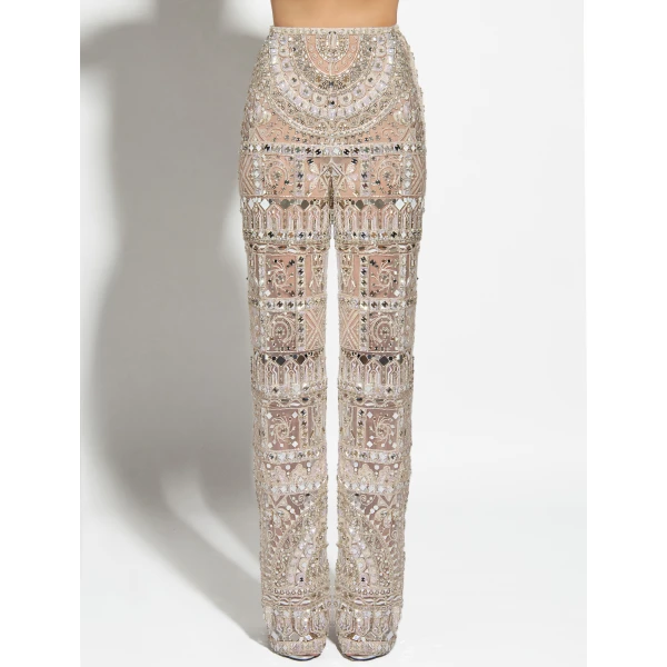 Zuhair Murad Fully Embroidered Trousers - Pants - Lebanese Haute Couture and Evening Gowns at Luxury Shoes 