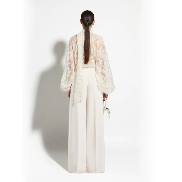 Zuhair Murad Georgette & Lace Blouse - Tops - Lebanese Haute Couture and Evening Gowns at Luxury Shoes 