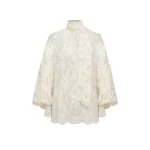 Zuhair Murad Georgette & Lace Blouse - Tops - Lebanese Haute Couture and Evening Gowns at Luxury Shoes 