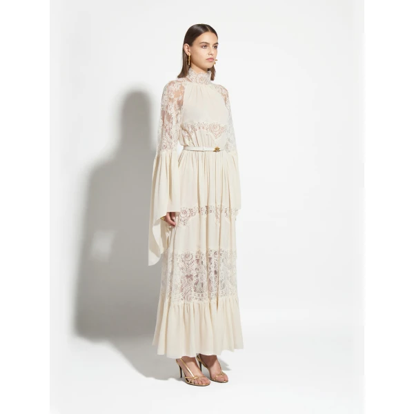 Zuhair Murad Georgette & Lace Dress - Dresses - Lebanese Haute Couture and Evening Gowns at Luxury Shoes 