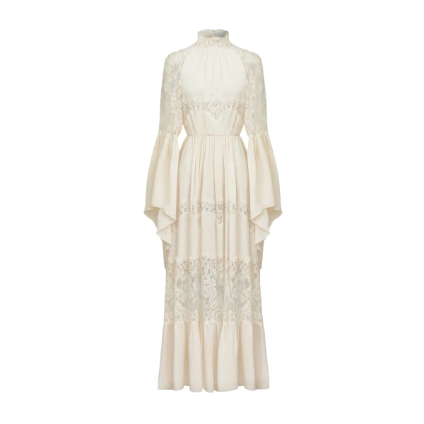 Zuhair Murad Georgette & Lace Dress - Dresses - Lebanese Haute Couture and Evening Gowns at Luxury Shoes 