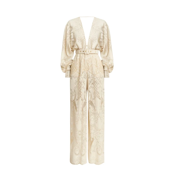 Zuhair Murad Lace Jumpsuit - Jumpsuit - Lebanese Haute Couture and Evening Gowns at Luxury Shoes 