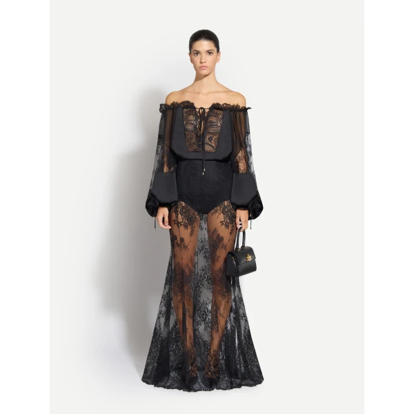 Zuhair Murad Lace Long Skirt - Skirts - Lebanese Haute Couture and Evening Gowns at Luxury Shoes 
