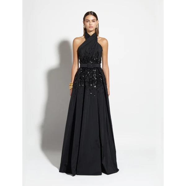 Zuhair Murad Long Dress with Belt - Dresses - Lebanese Haute Couture and Evening Gowns at Luxury Shoes 