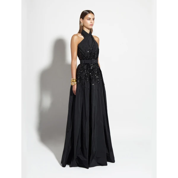 Zuhair Murad Long Dress with Belt - Dresses - Lebanese Haute Couture and Evening Gowns at Luxury Shoes 