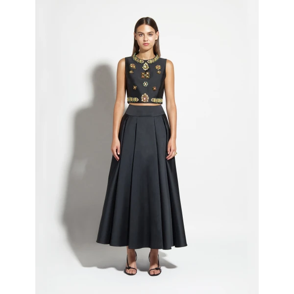 Zuhair Murad Mikado Cropped Top - Tops - Lebanese Haute Couture and Evening Gowns at Luxury Shoes 