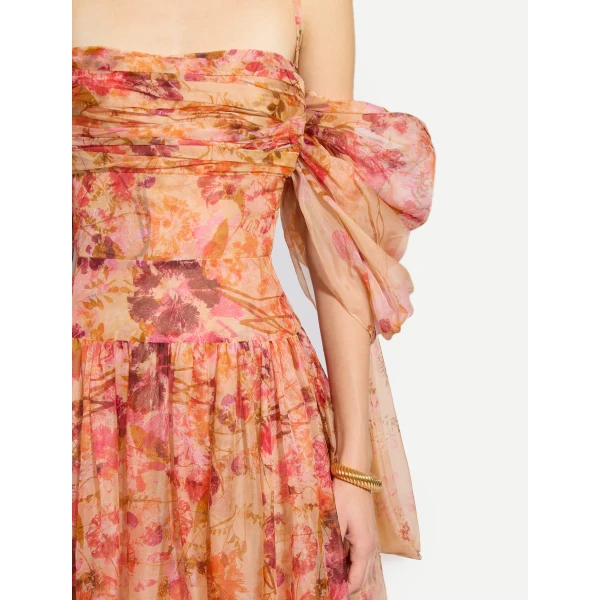 Zuhair Murad Organza Flowers Long Dress - Dresses - Lebanese Haute Couture and Evening Gowns at Luxury Shoes 