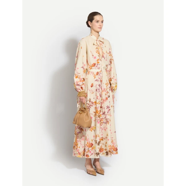 Zuhair Murad Popeline Tree Print Blouse - Tops - Lebanese Haute Couture and Evening Gowns at Luxury Shoes 