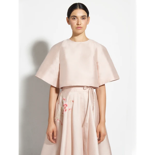 Zuhair Murad Shantung Cropped Top - Tops - Lebanese Haute Couture and Evening Gowns at Luxury Shoes 