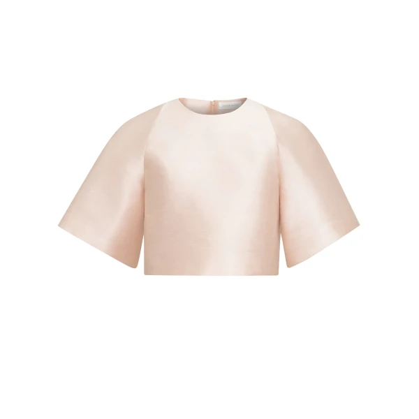 Zuhair Murad Shantung Cropped Top - Tops - Lebanese Haute Couture and Evening Gowns at Luxury Shoes 