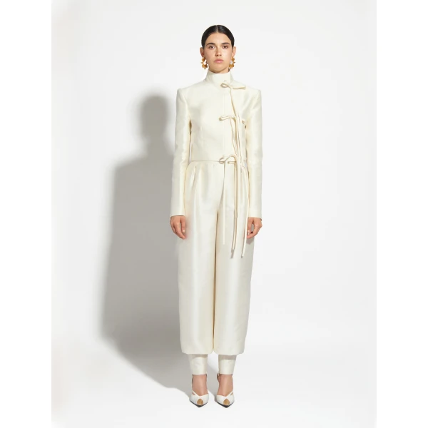 Zuhair Murad Shantung Jacket - Jackets - Lebanese Haute Couture and Evening Gowns at Luxury Shoes 